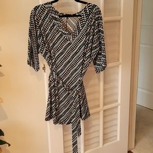 Addition Elle 1X retro with belt blouse